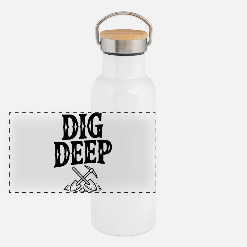 Dig Deep Panoramic Thermal Bottle with Bamboo Lid