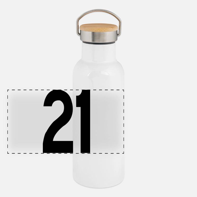 21 Panorama Thermosflasche mit Bambusdeckel