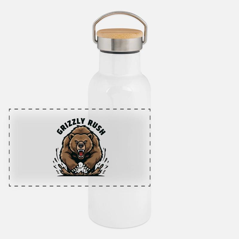 Grizzly Rush Bear Force Charge Panoramic Thermal Bottle with Bamboo Lid