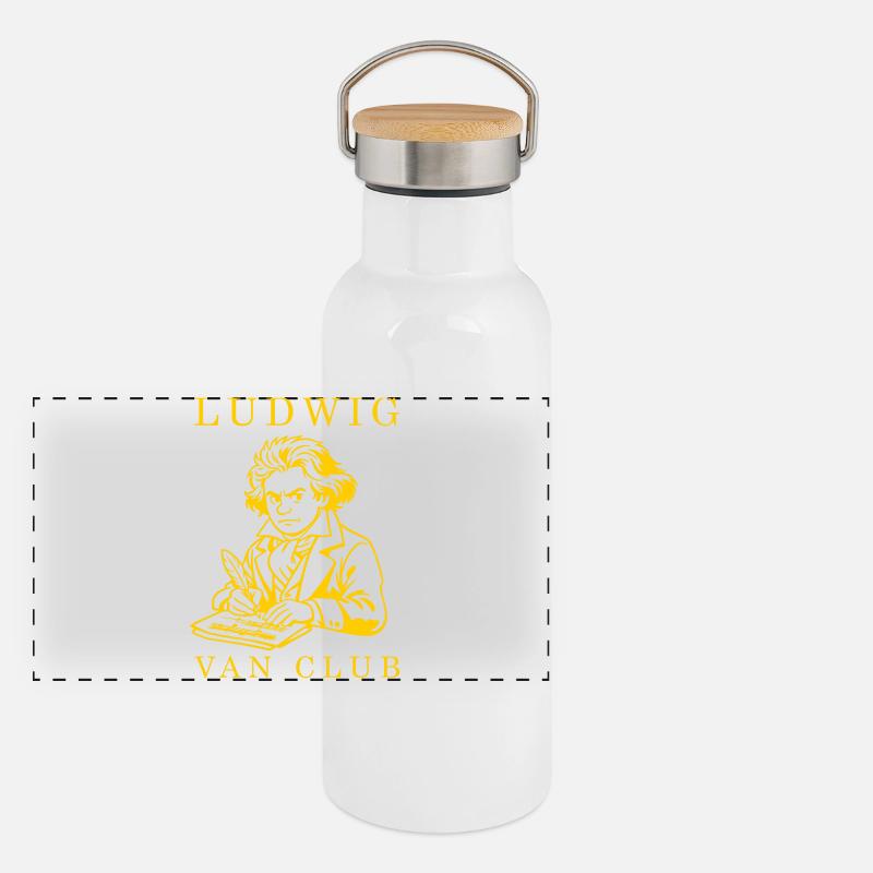 Beethoven Panorama Thermosflasche mit Bambusdeckel