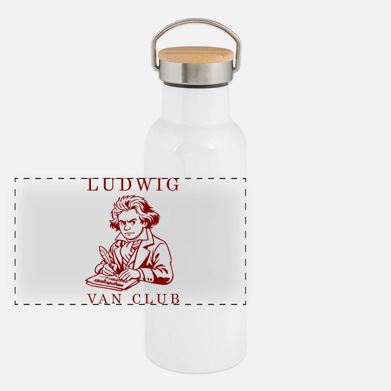 Panorama Thermosflasche mit Bambusdeckel