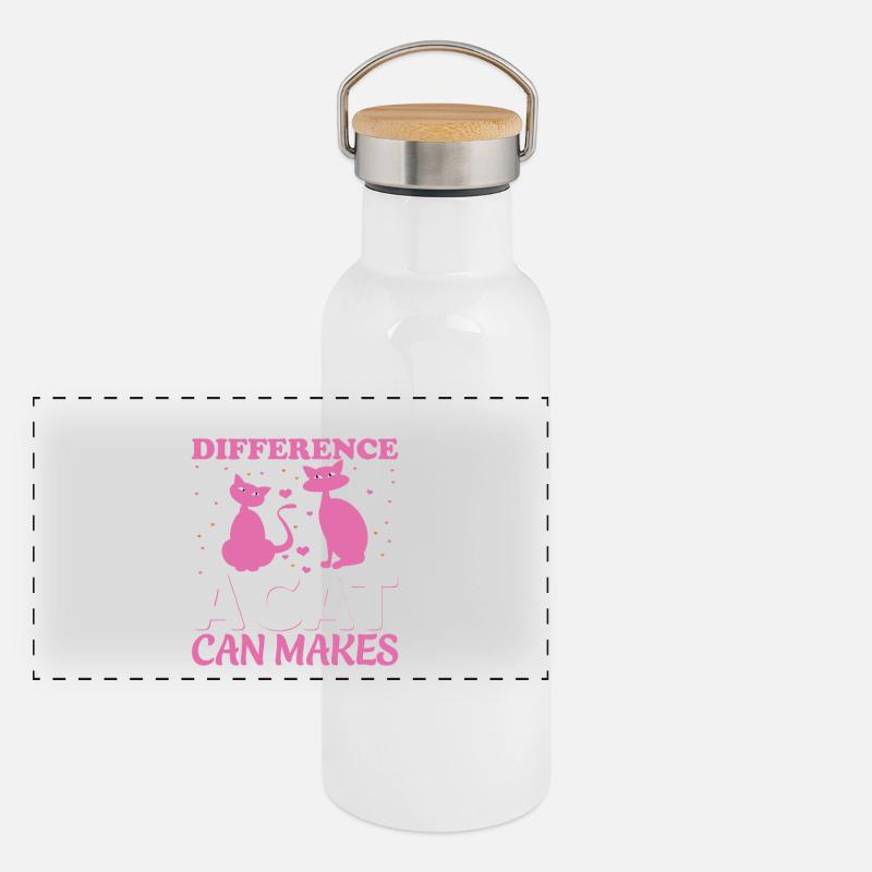 What a difference a cat could make Panoramic Thermal Bottle with Bamboo Lid