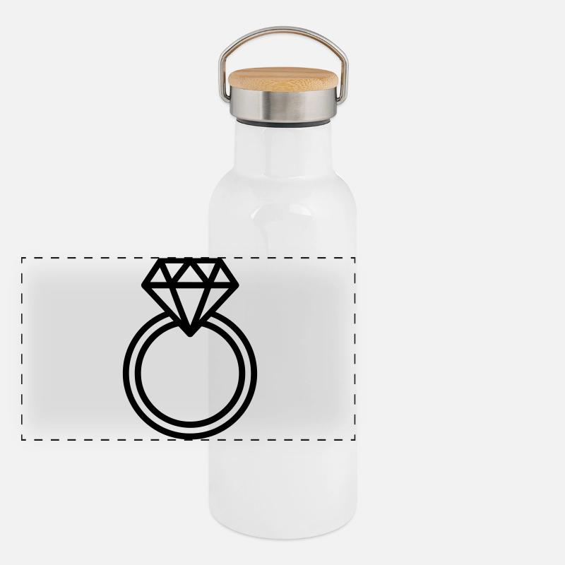 Panorama Thermosflasche mit Bambusdeckel