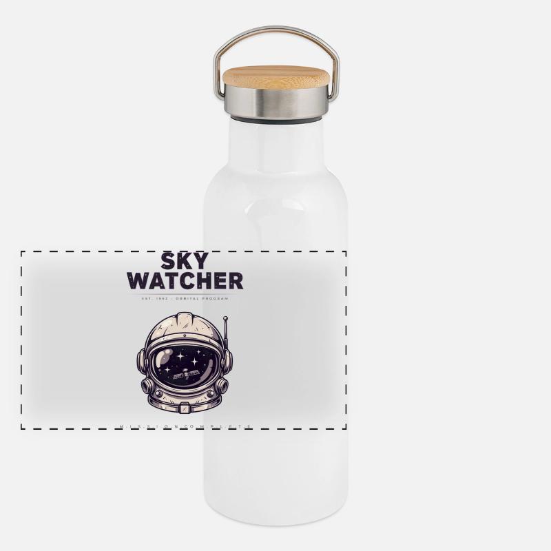 Casque d’astronaute Sky Watcher Orbital Spatial Gourde isotherme avec bouchon en bambou