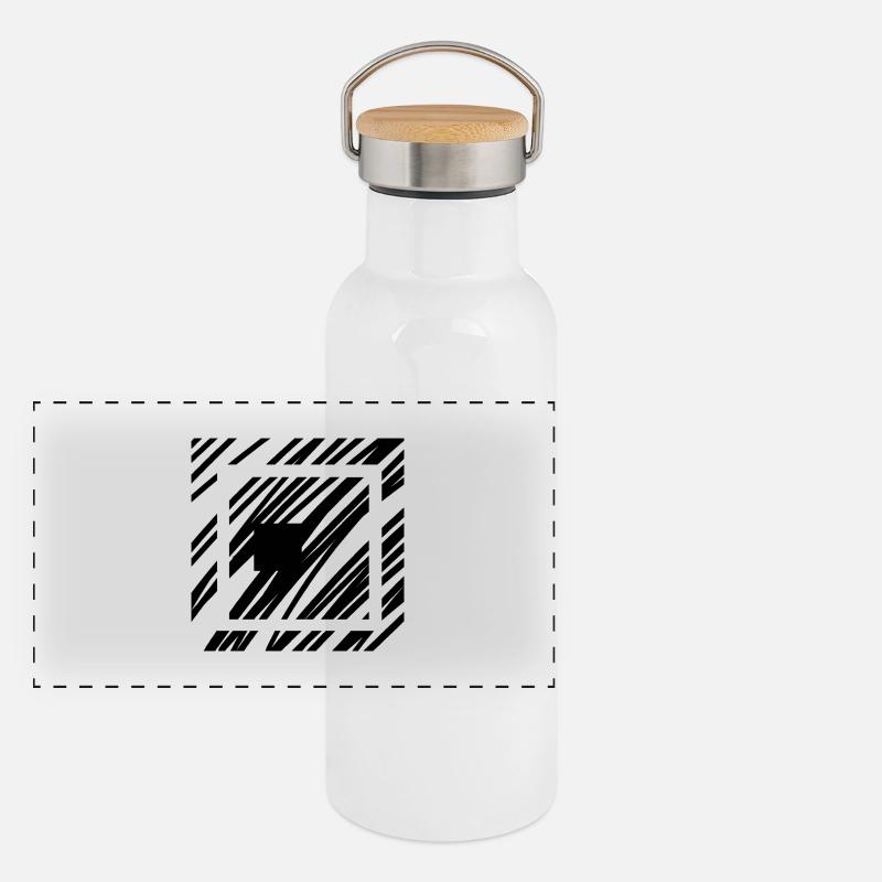 AbstrakterWürfel Panoramic Thermal Bottle with Bamboo Lid