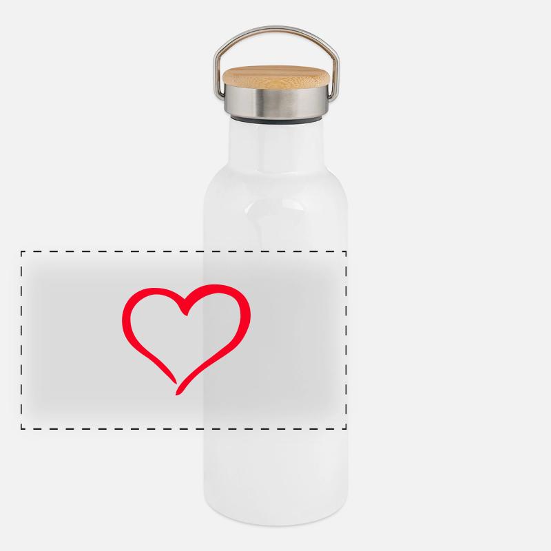 Heart Panoramic Thermal Bottle with Bamboo Lid