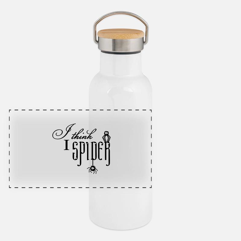 I think I spider Panorama Thermosflasche mit Bambusdeckel