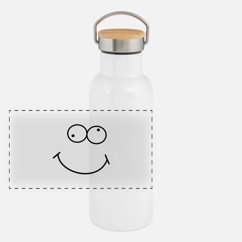 fresh perspective - Panoramic Thermal Bottle with Bamboo Lid - white