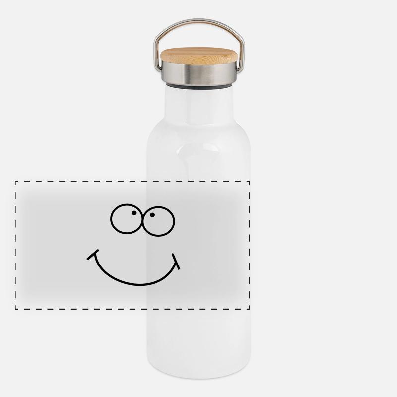 regard haut Gourde isotherme avec bouchon en bambou