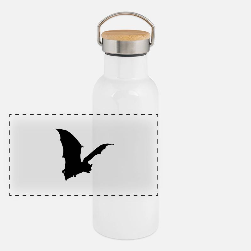 bat Panorama Thermosflasche mit Bambusdeckel