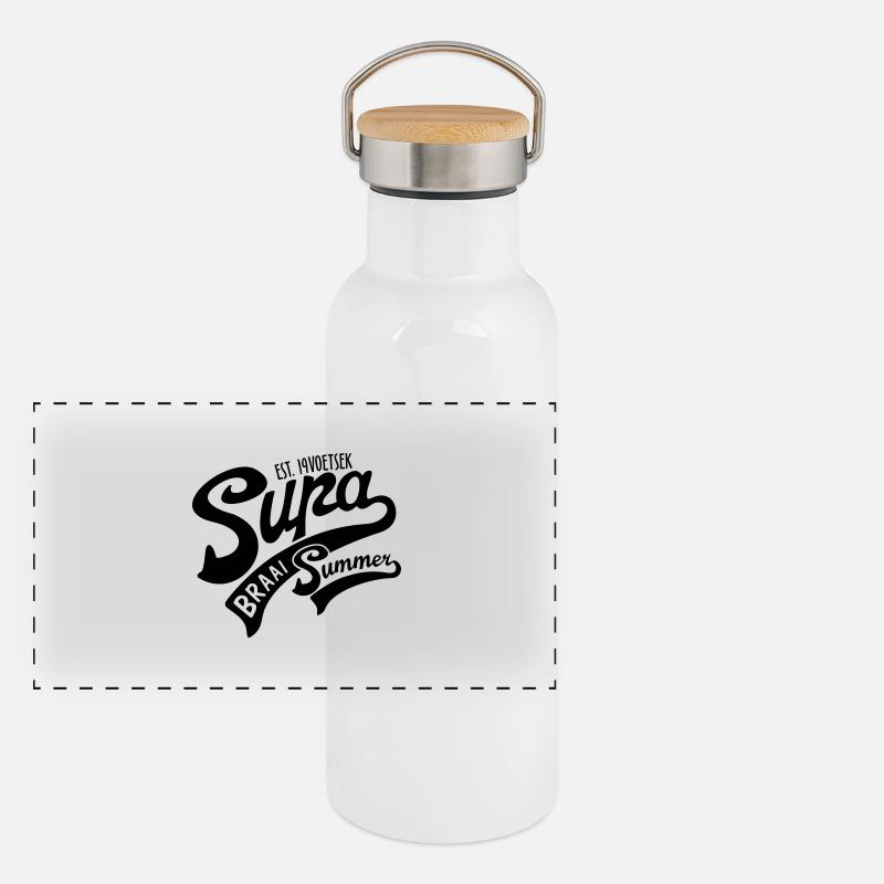 Supa Braai Summer Panoramic Thermal Bottle with Bamboo Lid