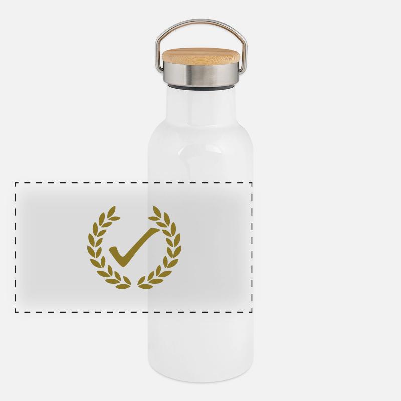 check deluxe Termosflaska med bambulock