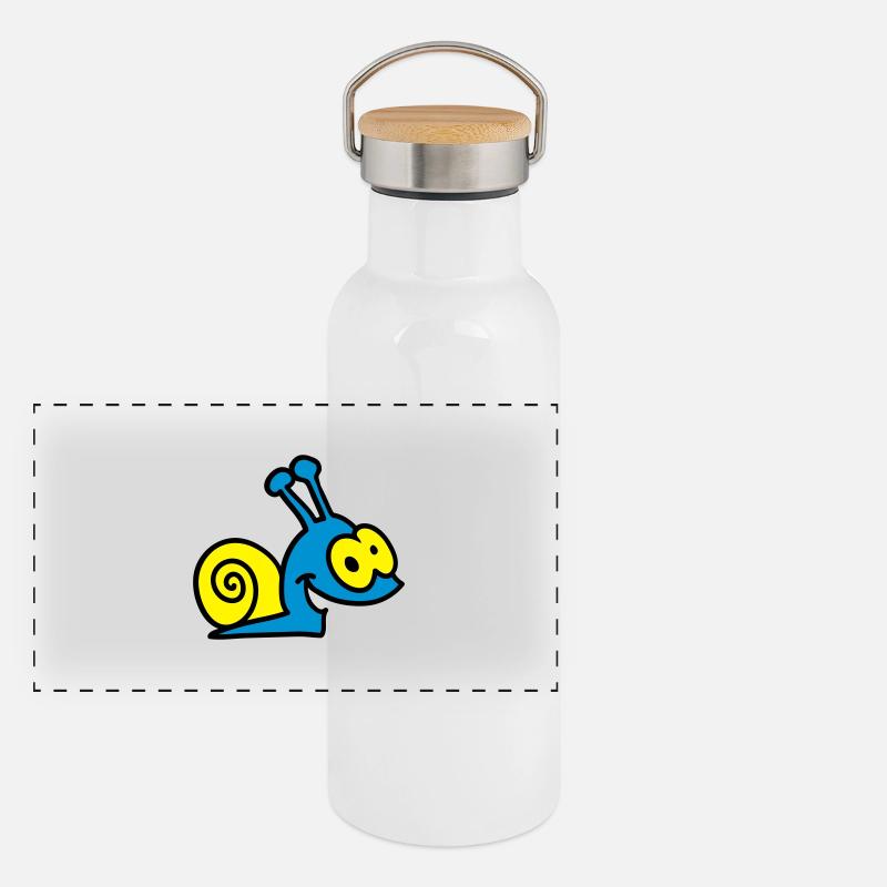 escargot drôle - 3 Gourde isotherme avec bouchon en bambou