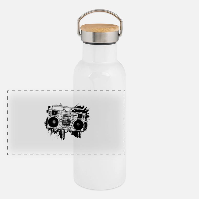 Ghetto Blaster Panoramic Thermal Bottle with Bamboo Lid