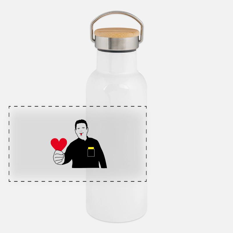 Love Referee Panoramic Thermal Bottle with Bamboo Lid