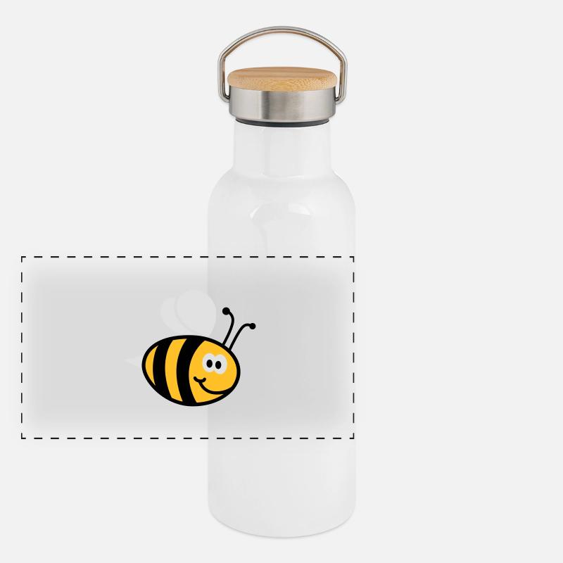 Abeilles 3C Gourde isotherme avec bouchon en bambou