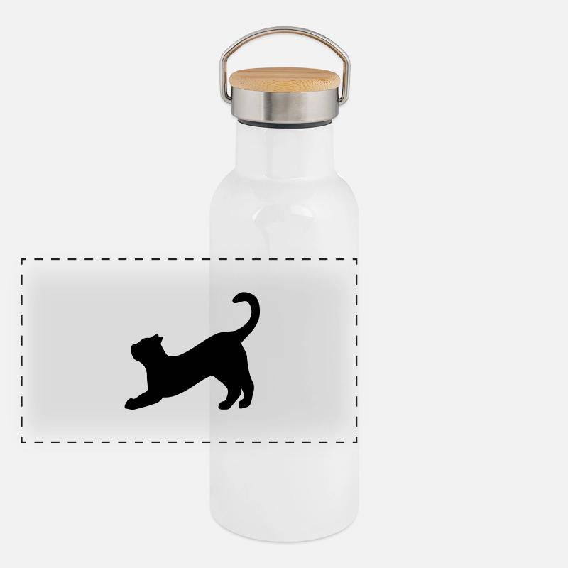 Cat Panoramic Thermal Bottle with Bamboo Lid
