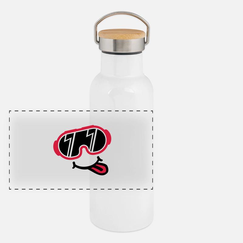 ski_brille_smiley_yx2 Panorama Thermosflasche mit Bambusdeckel