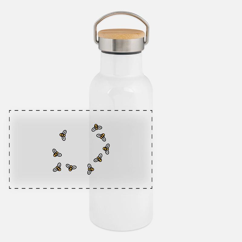 Panorama Thermosflasche mit Bambusdeckel