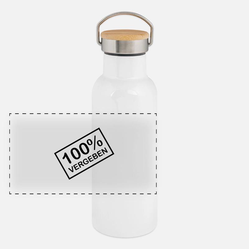 100% Vergeben Panorama Thermosflasche mit Bambusdeckel