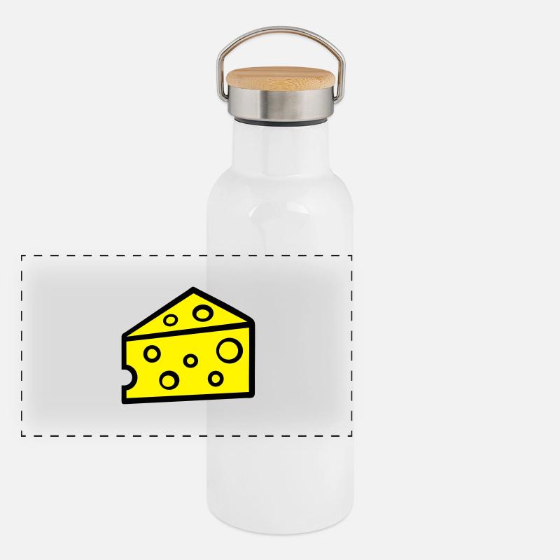 Käse Panorama Thermosflasche mit Bambusdeckel