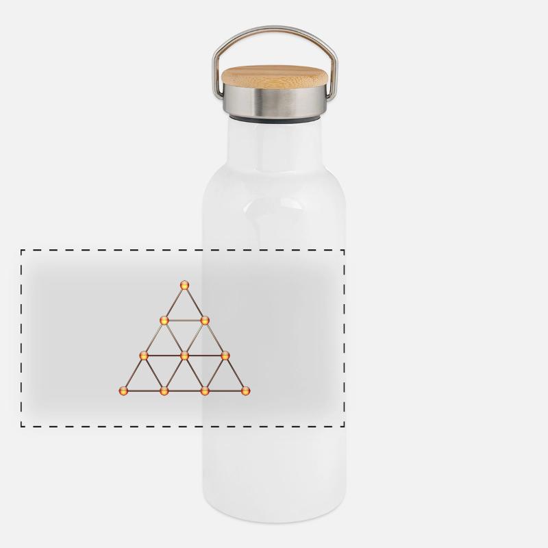 Tetraktys, Pythagoras, Sacred Geometry, Matrix Panoramic Thermal Bottle with Bamboo Lid
