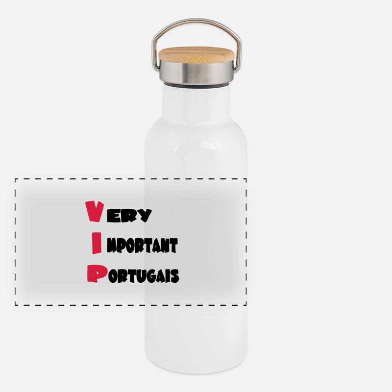 Very important _portugais Panorama Thermosflasche mit Bambusdeckel