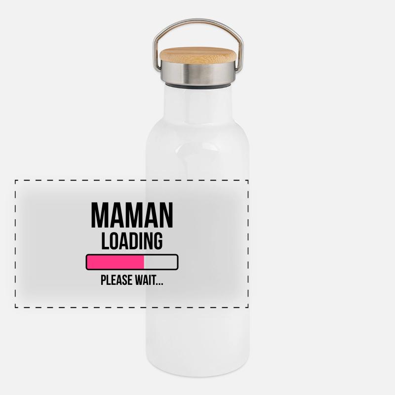 Maman loading Please Wait... Gourde isotherme avec bouchon en bambou