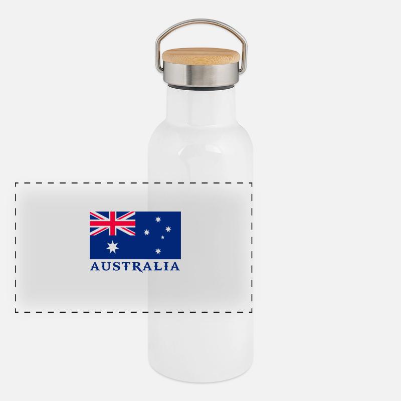 australia Australien Panorama Thermosflasche mit Bambusdeckel