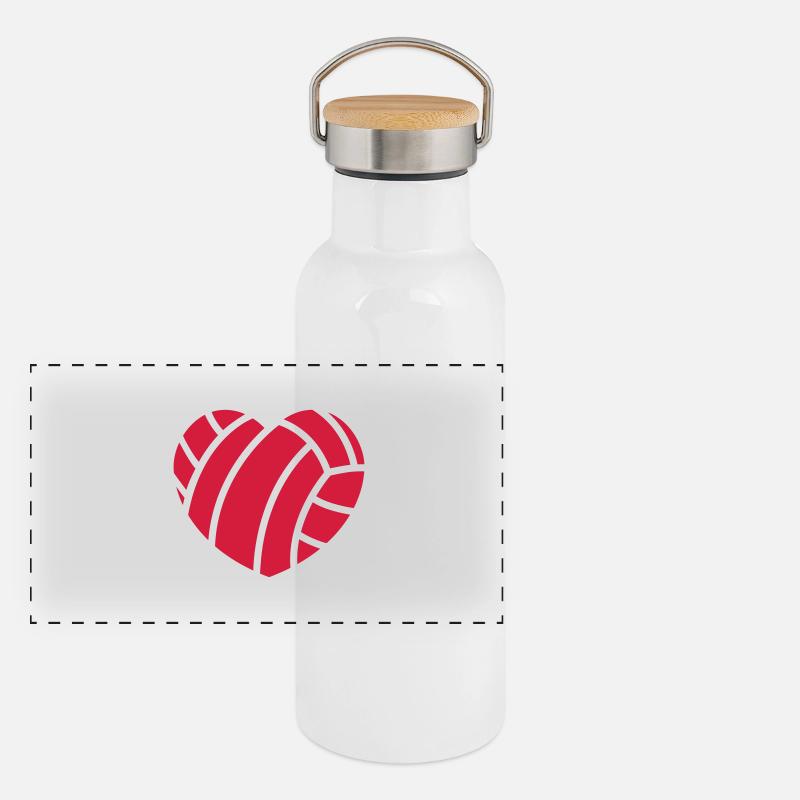 volleyball Gourde isotherme avec bouchon en bambou