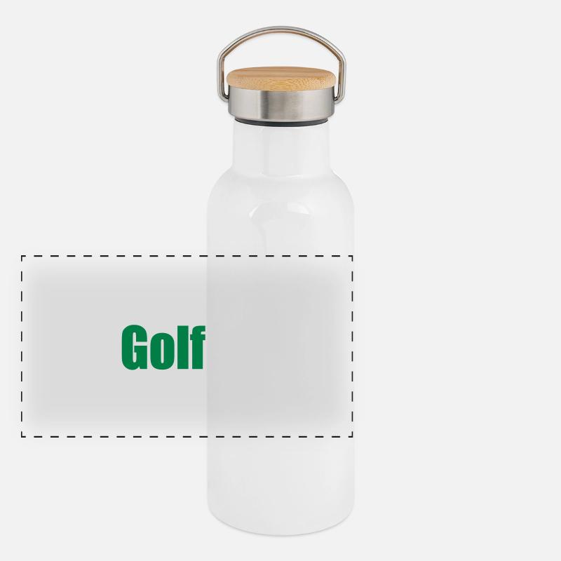 Golfe Gourde isotherme avec bouchon en bambou