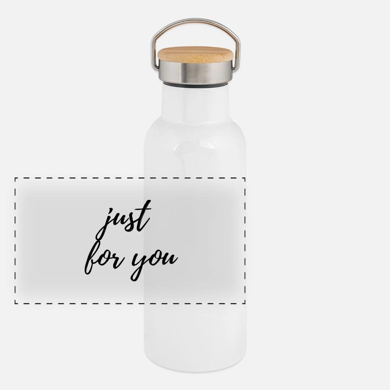 Just for you Gourde isotherme avec bouchon en bambou