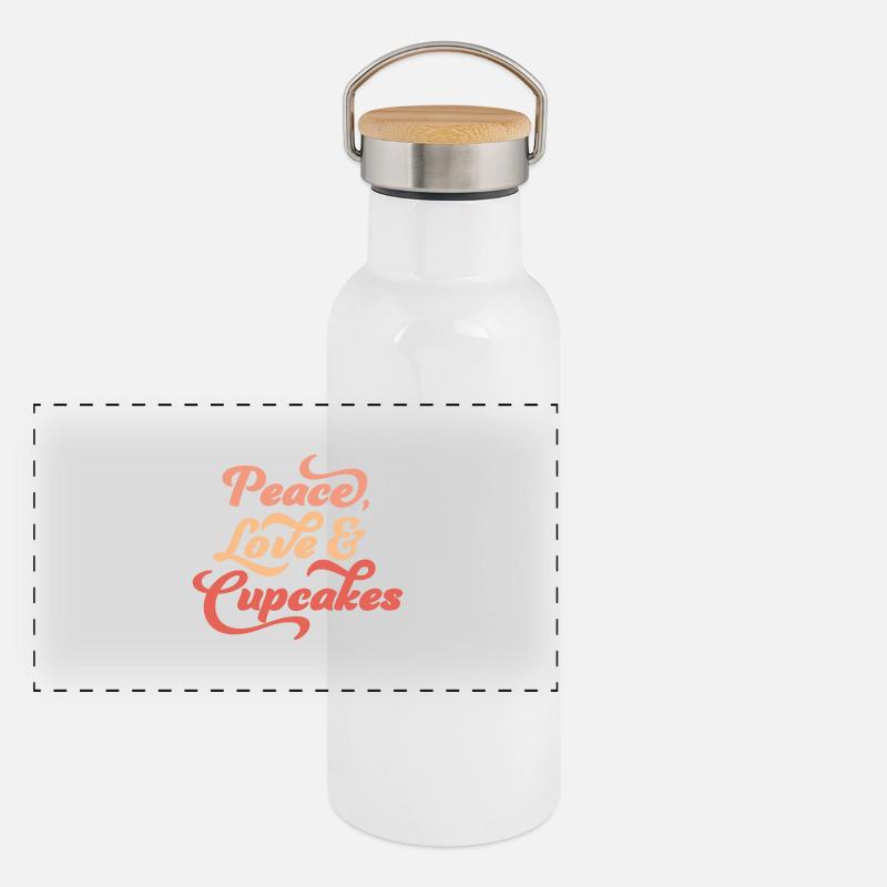 Cupcakes Panoramic Thermal Bottle with Bamboo Lid