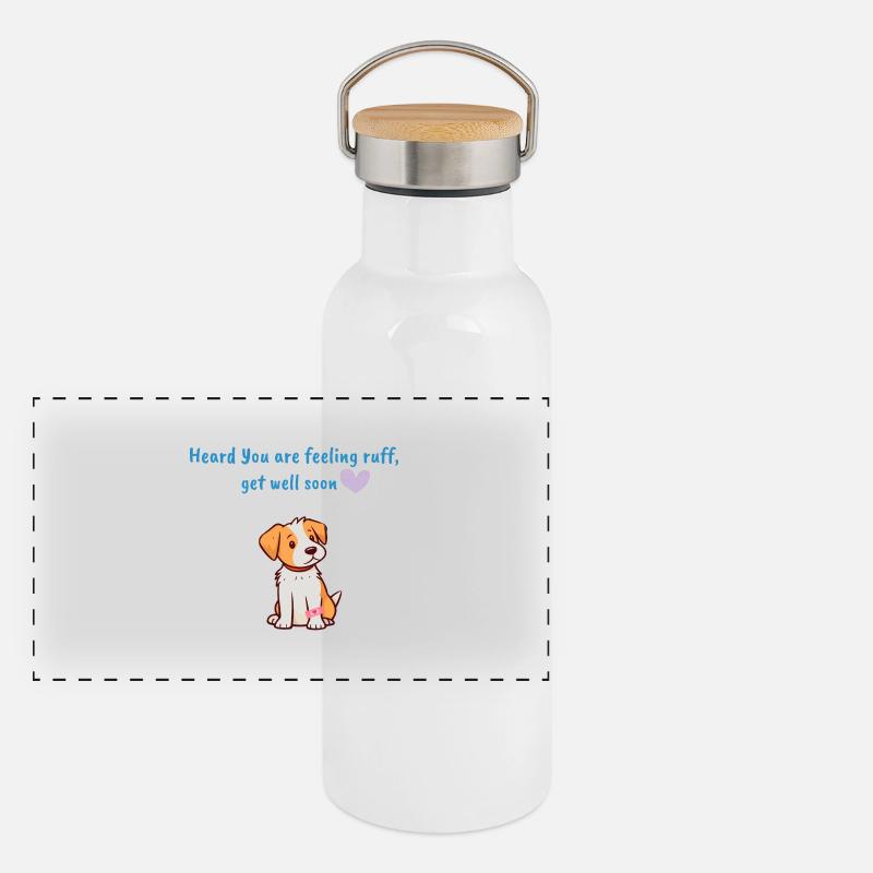 Gehört: Du fühlst dich wie eine Halskrause, werde Panorama Thermosflasche mit Bambusdeckel