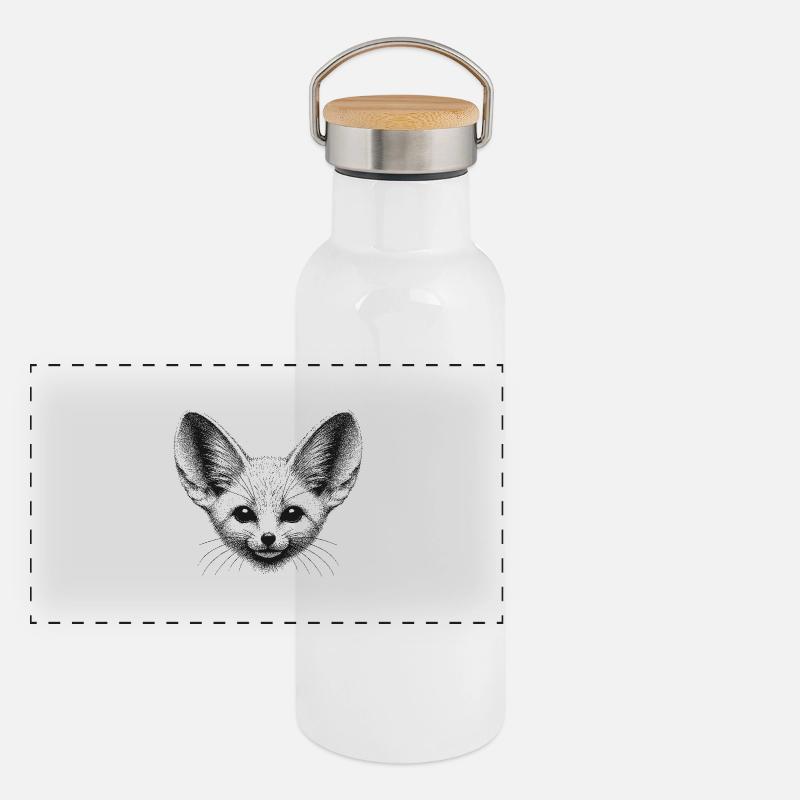 Fennek Panorama Thermosflasche mit Bambusdeckel