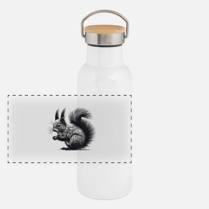 Squirrel Panoramic Thermal Bottle with Bamboo Lid