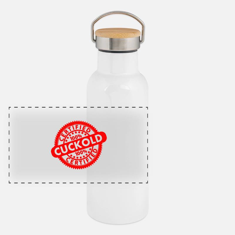 cuckold Panorama Thermosflasche mit Bambusdeckel