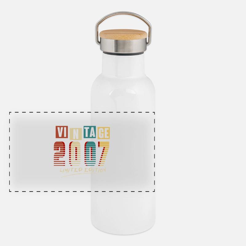 Vintage 2007 : Edition Limitée - 18e anniversaire. Gourde isotherme avec bouchon en bambou