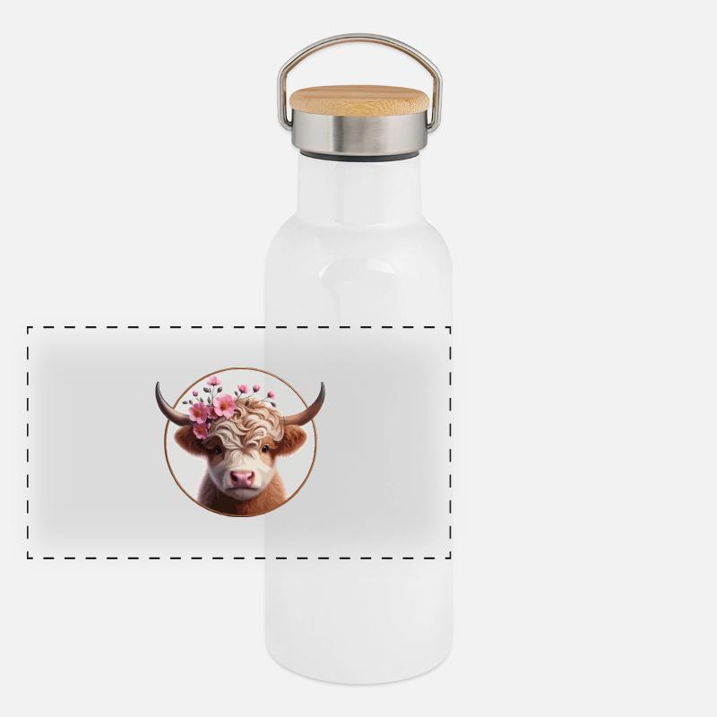 Veau Highlander 3 Gourde isotherme avec bouchon en bambou