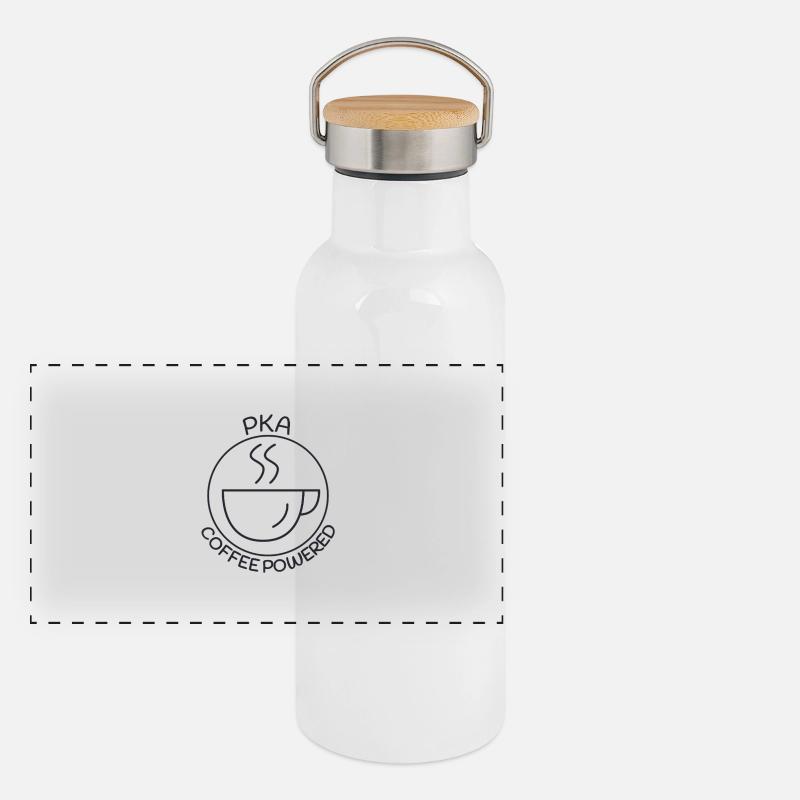 PKA Coffee Powered Pharmacy Panoramic Thermal Bottle with Bamboo Lid