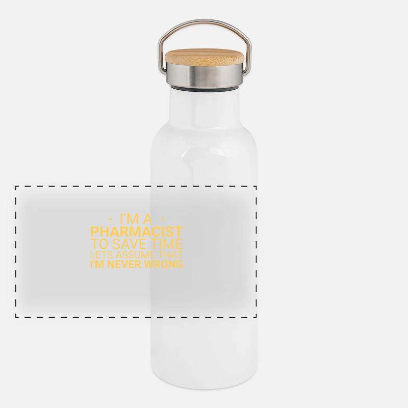 Pharmacist Never Wrong Panoramic Thermal Bottle with Bamboo Lid