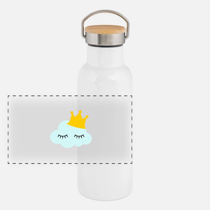 nuage Gourde isotherme avec bouchon en bambou