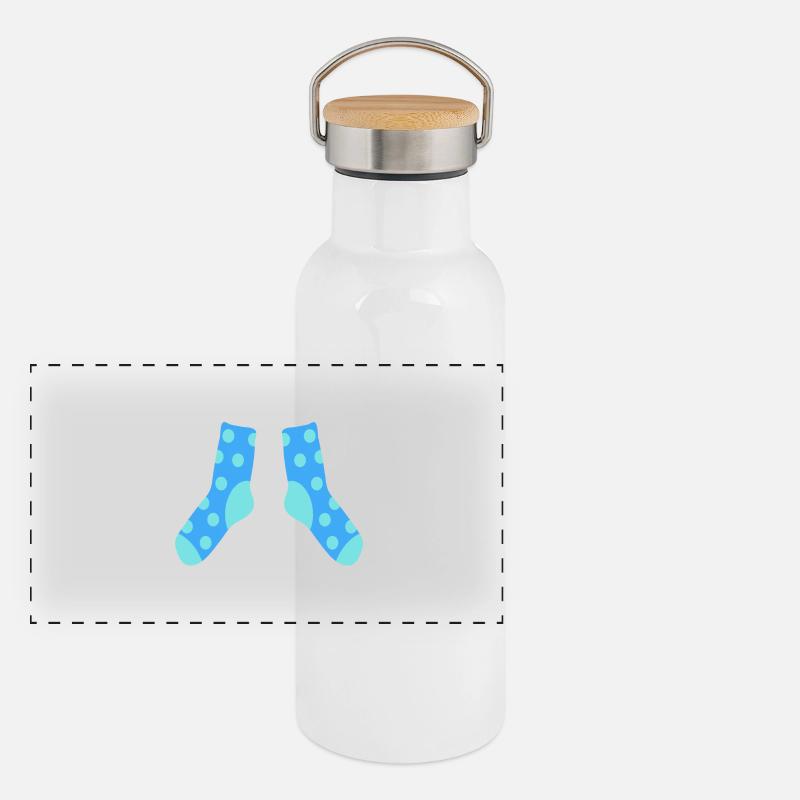 Socken Panorama Thermosflasche mit Bambusdeckel
