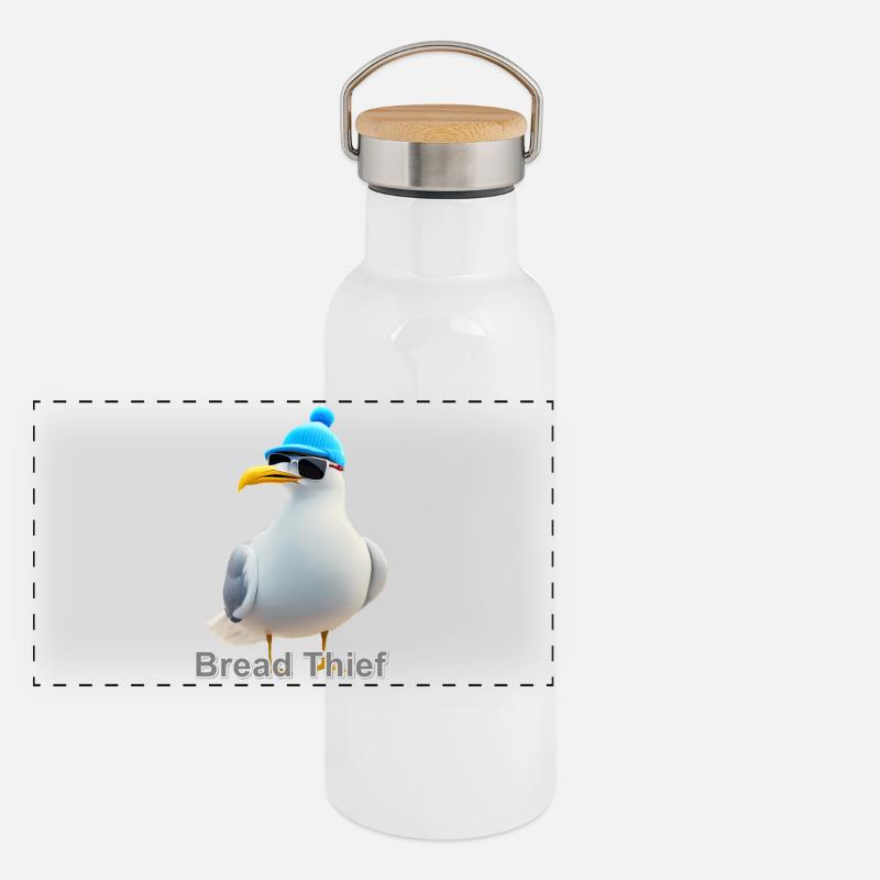 Mouette Gourde isotherme avec bouchon en bambou