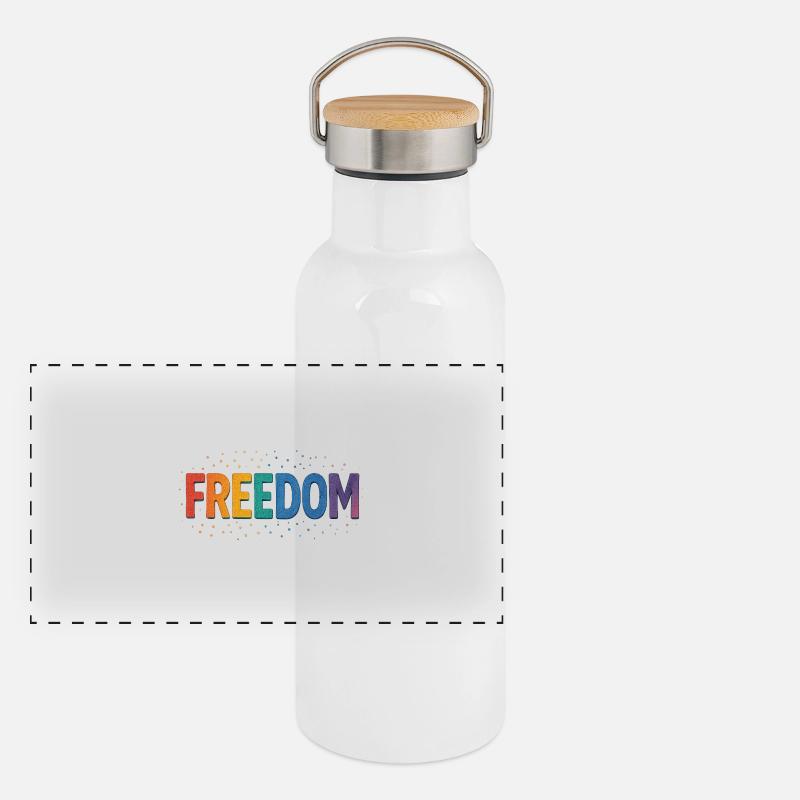 LIBERTÉ Gourde isotherme avec bouchon en bambou