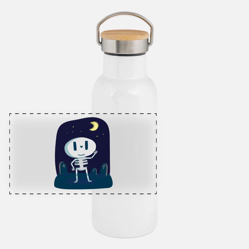 hallowee N721 Gourde isotherme avec bouchon en bambou