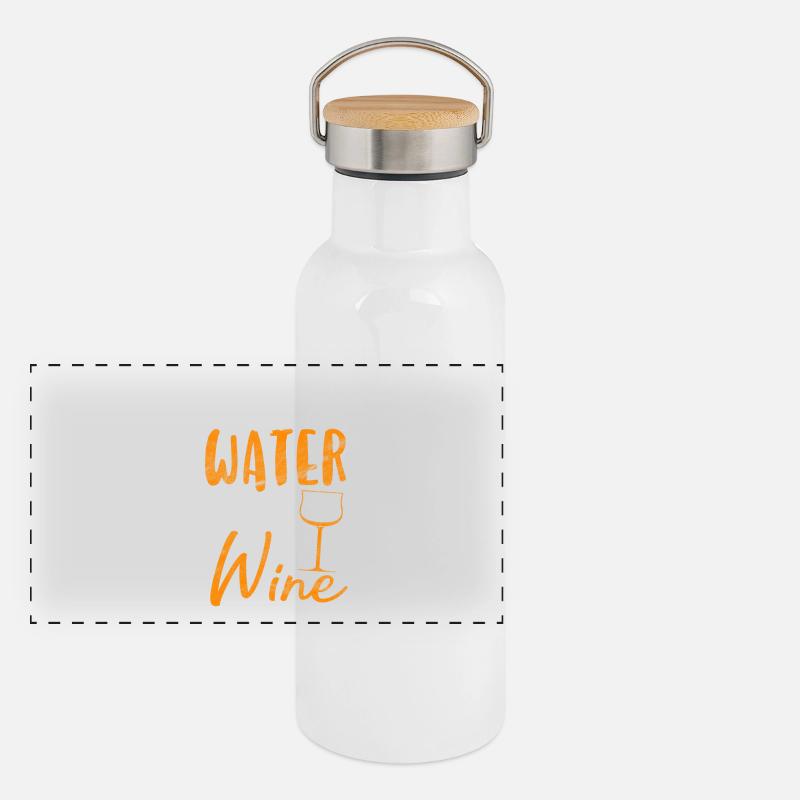 Spare water, drink wine Panoramic Thermal Bottle with Bamboo Lid