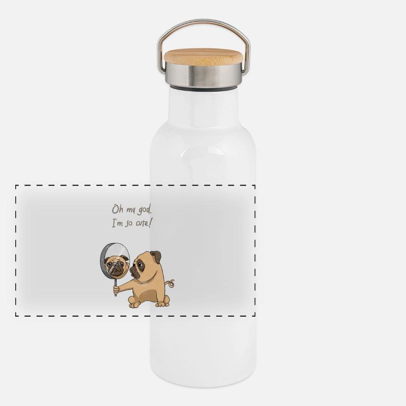 carlin mignon Gourde isotherme avec bouchon en bambou