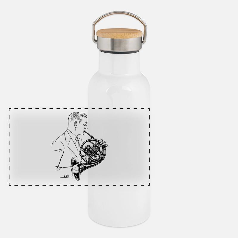 horn Panoramic Thermal Bottle with Bamboo Lid