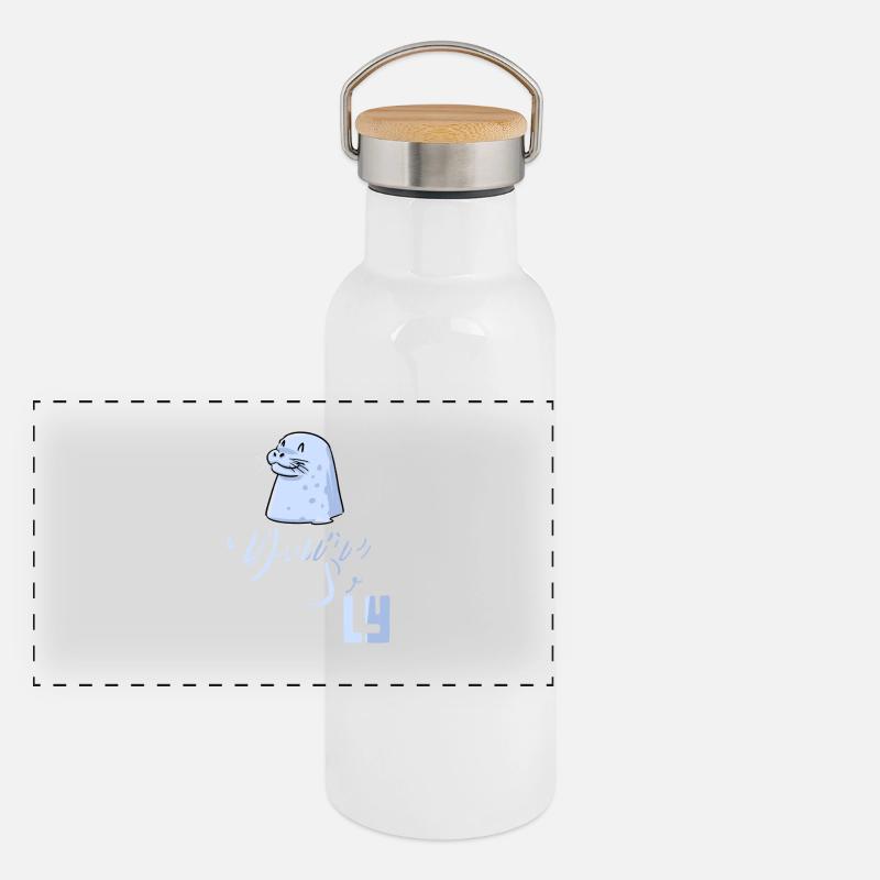 Vous êtes vraiment très mignon Seals Animal Design Gourde isotherme avec bouchon en bambou